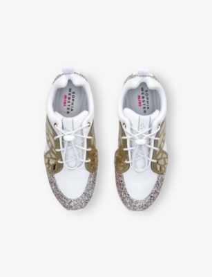 SOPHIA WEBSTER: Kids' Chiara Butterfly-Appliqué Leather Low-Top Trainers