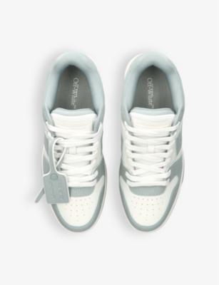 OFF-WHITE C/O VIRGIL ABLOH: Out Of Office logo-embroidered leather and recycled polyester-blend low-top trainers