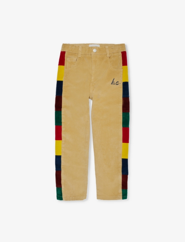 Patchwork straight-leg cotton-corduroy trousers  2-11 years