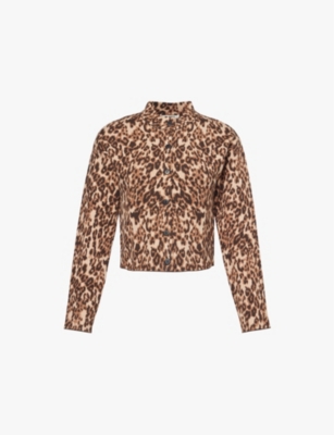 4th & Reckless Drew Cardigan In Leopard Print