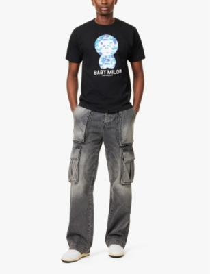 A BATHING APE: ABC Milo graphic-print cotton-jersey T-shirt