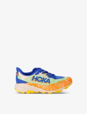 HOKA ONE ONE: Kids' Speedgoat 6 logo-print mesh and recycled-polyester low-top trainers