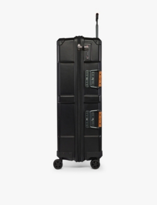 Harper Collective Black  X Mcm Large 4-wheel Recycled-plastic Suitcase 79cm In Black
