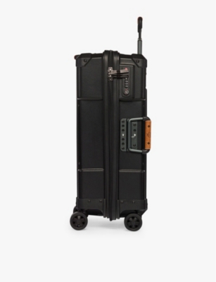 Harper Collective X Mcm 4-wheel Recycled-plastic Cabin Suitcase 56.6cm In Black