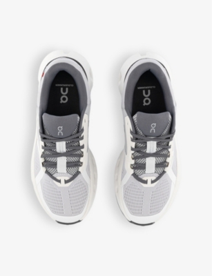 On-running Mens Frost White Cloudrunner 2 Logo-embossed Mesh Low-top Trainers In Frost White