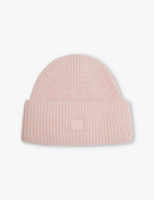 Acne Studios Hats In Faded Pink Melange