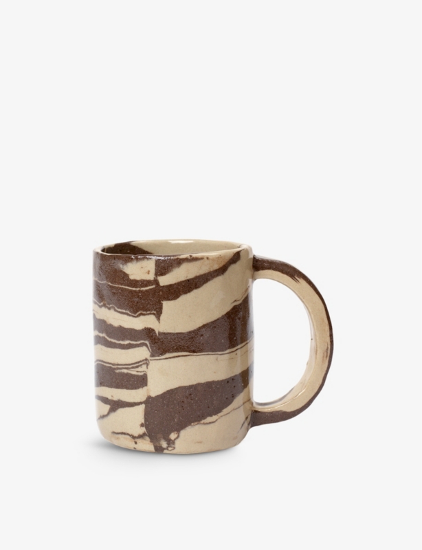 Ryu marble-pattern stoneware mug