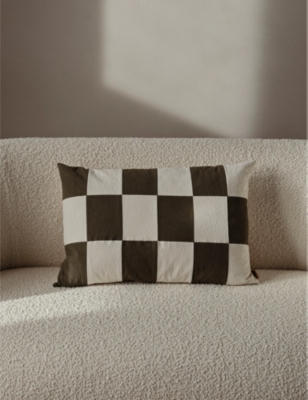 FERM LIVING: Fold Patchwork cotton cushion cover 60cm x 40cm