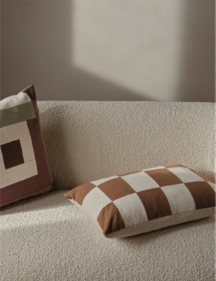 FERM LIVING: Fold Patchwork cotton cushion cover 60cm x 45cm