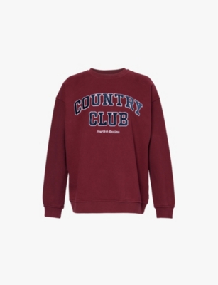 4TH RECKLESS Charli logo-embroidered cotton-jersey sweatshirt