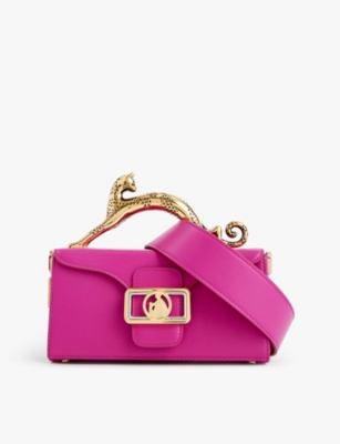 Shop Lanvin Womens Pencil Cat Nano Handbag Fuchsia