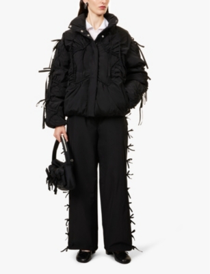 Sandy Liang Etoile Puffer Jacket In Black