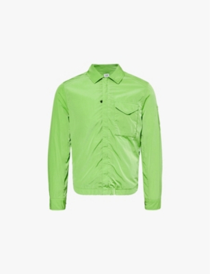 CP COMPANY: Chrome logo-patch woven overshirt