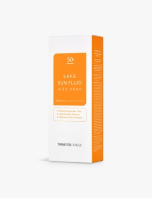 Thank You Farmer Safe Sun Fluid Age 0880 Spf50+ Face And Body Sunscreen 100ml