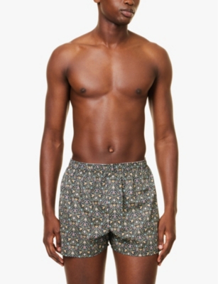 Sunspel Mens Ghost Orchid Elasticated Waistband Regular-fit Cotton Boxer Shorts In Ghost Orchid