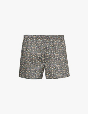 Sunspel Mens Ghost Orchid Elasticated Waistband Regular-fit Cotton Boxer Shorts In Ghost Orchid