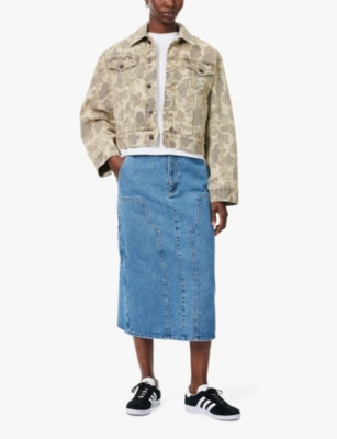 CARHARTT WIP: W' Duck Orell camo-pattern denim jacket