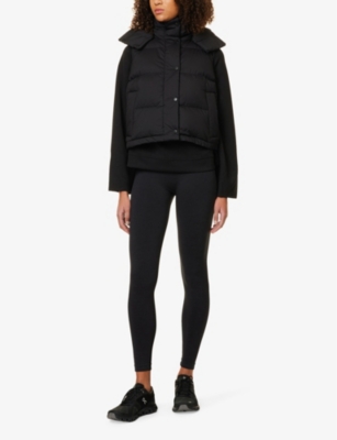 Lululemon Womens Wunder Puff Hooded Down-fill Ripstop Gilet Black In Black