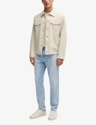 BOSS: Business Leisure Straight-Leg Regular-Fit Stretch-Denim Jeans
