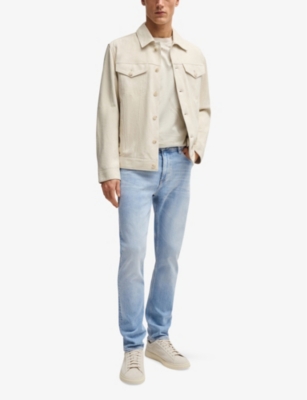 BOSS: Business Leisure Straight-Leg Regular-Fit Stretch-Denim Jeans