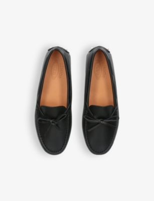 TOD'S ODS BLACK KIDS' LACCETTO NUOVO LEATHER DRIVING SHOE EUR 29 / 11 UK 