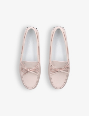 TOD'S KIDS' LACCETTO NUOVO LEATHER DRIVING SHOE PALE PINK EUR 29 / 11 UK 