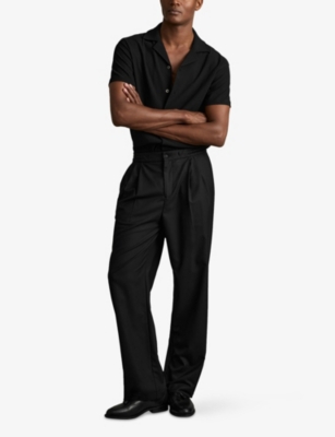 REISS: Hunt Short-Sleeved Stretch-Woven Shirt