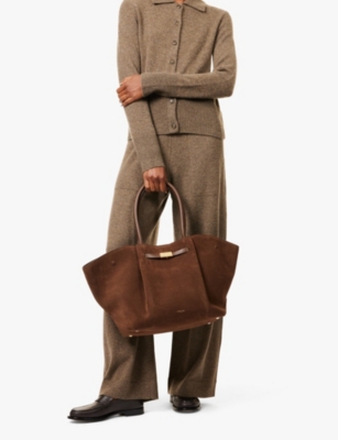 New York leather tote bag