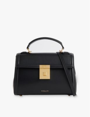 Demellier Womens Paris Leather Shoulder Bag Black