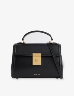 Demellier Womens Black Paris Leather Shoulder Bag