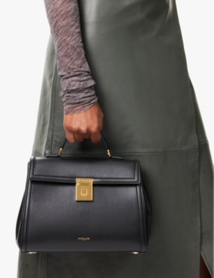 DEMELLIER: Midi Paris top-handle leather handbag