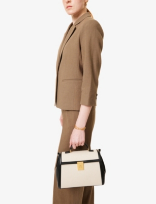 DEMELLIER: Midi Paris top-handle leather handbag