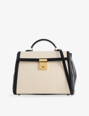 DEMELLIER: Midi Paris top-handle leather handbag