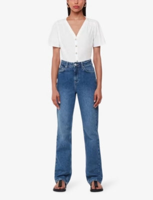 Whistles Aubrie Button Through Top In White