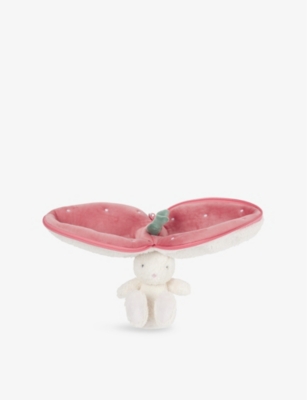 THE LITTLE WHITE COMPANY: Strawberry Surprise Bunny Soft Toy 18cm