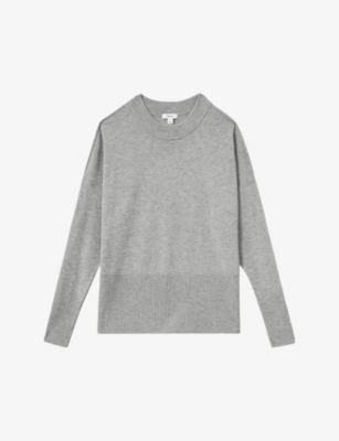 REISS: Faye round-neck knitted jumper
