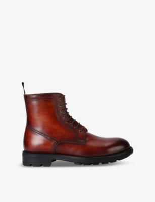 Mens Magnanni Army Leather Ankle Boots