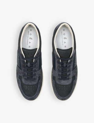 HOGAN: Fascia suede low-top trainers