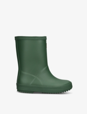 Hunter Kids' First Branded Rubber Wellington Boots In Dark Green