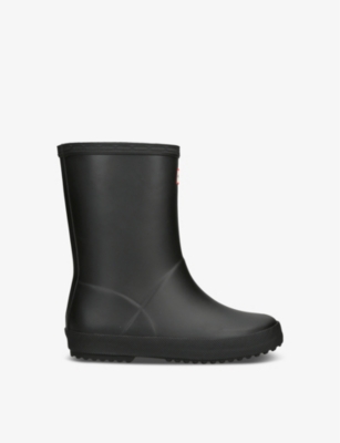 Hunter Kids' First Original Branded Rubber Wellington Boot In Black