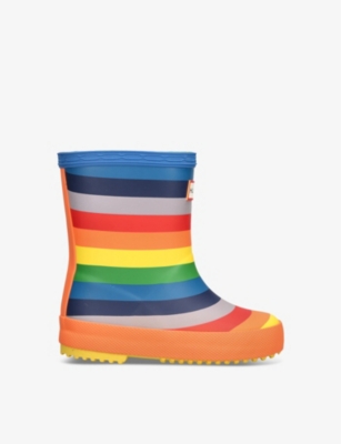 Kids First rainbow print rubber wellington boots