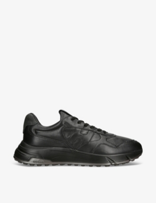 Mens Hogan Hyperlight Branded Leather Low-Top Trainers