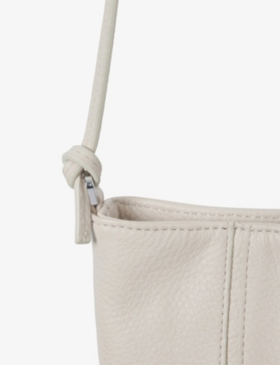 THE WHITE COMPANY: Topstitch Leather Cross-Body Phone Pouch