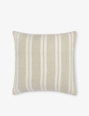 THE WHITE COMPANY: Otto Striped Linen-Cotton Cushion Cover 50cm x 50cm