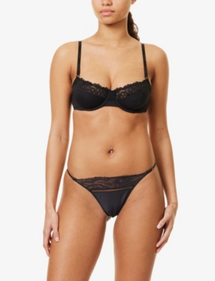 Attraction Lace-Trim Stretch-Woven Bra