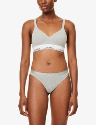 CALVIN KLEIN: Modern lift moulded-cup cotton-jersey bralette