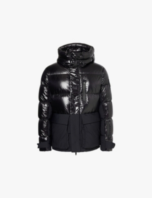 Moose Knuckles Adams Peak Panelled Shell-down Jacket In Black