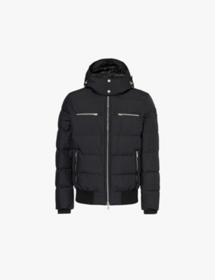 Moose Knuckles Cloud Detachable-hood Shell-down Jacket In Black