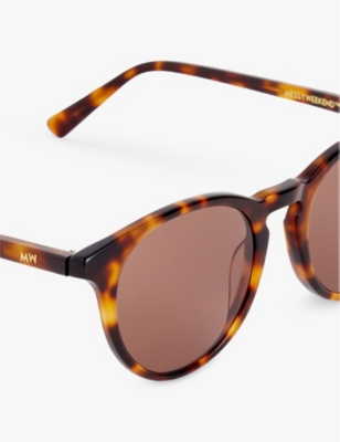 Messyweekend New Depp Round-frame Acetate Sunglasses In Tortoise/brown