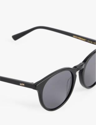 Messyweekend New Depp Round-frame Acetate Sunglasses In Black/grey